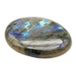 132.35 Ct Natural Labradorite. Multi Colour. Oval Cabochon. Comes with GLI Certificate.