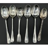 A Small Collection of Six Vintage and Antique Sterling Silver Teaspoons. 112g total weight.
