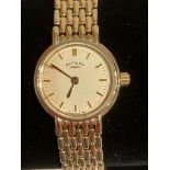 Ladies ROTARY QUARTZ WRISTWATCH LB 77971/03. Quality wristwatch with integrated bracelet finished in