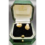 A Pair of 9K Gold and Pearl Stud Earrings. Comes with a presentation case. 2.55g total weight.