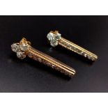 18k Rose Gold Diamond Dangler Earrings. 1ct Diamond. Total Weight 5.08grams