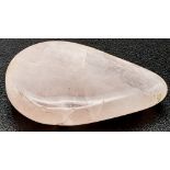 A 66.70 Ct Cabochon Rose Quartz Gemstone. Pear Shape. GLI Certified.