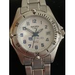 Ladies SEKONDA ‘DRUID’ QUARTZ WRISTWATCH in Silver Tone.White Face model with numbered bezel. date