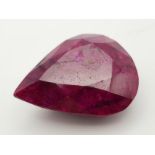 A 324ct Natural Ruby. Pear cut. Pinkish red. Colour enhanced. GLI Certified.