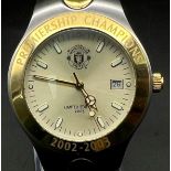 A Limited Edition 2003 Manchester United Klaus Kobec Design Gents Watch. Celebrating the title