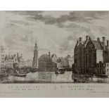 A print by P. Fouquet Junior of An Amsterdam City scence. Frame size 56 x 46cm