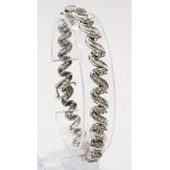 14K WHITE GOLD DIAMOND BRACELET. TOTAL WEIGHT 15.3G. DIAMONDS 1.80CT APPROX