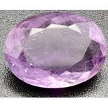 A 14.90 Ct Faceted Amethyst Gemstone. Oval Shape. GLI Certified.