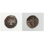 An Edward IV 2nd Reign Silver Halfpence Hammered Coin. London Mint. Trefoils by neck. S2068.