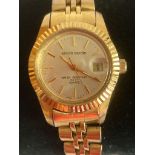 Ladies PIERRE CARDIN Quartz wristwatch having date window and sweeping second hand, finished in gold