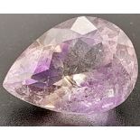 15.85 Ct Faceted Ametrine Gemstone. Pear Shape. GLI Certified.