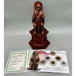 A Danbury Mint Bronzed Sculpture of a Lancaster Pilot from WW2's Most Famous Raid, Incorporating a