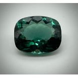 A 17ct Green Gemstone (possibly tourmaline). Oval cut and well faceted. No visible inclusions. No