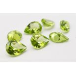 4.25 Ct Natural Peridot. Olive Green. Pear Cut. Comes with GLI Certificate.