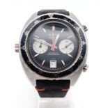 A VINTAGE 1970'S HEUER AUTAVIA AUTOMATIC CHRONOGRAPH , RECENTLY SERVICED AND IN GOOD WORKING