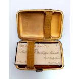 An Antique Silver Small Cigarette Case - Given as a gift from Lieutenant Colonel Barrington-Kennett,