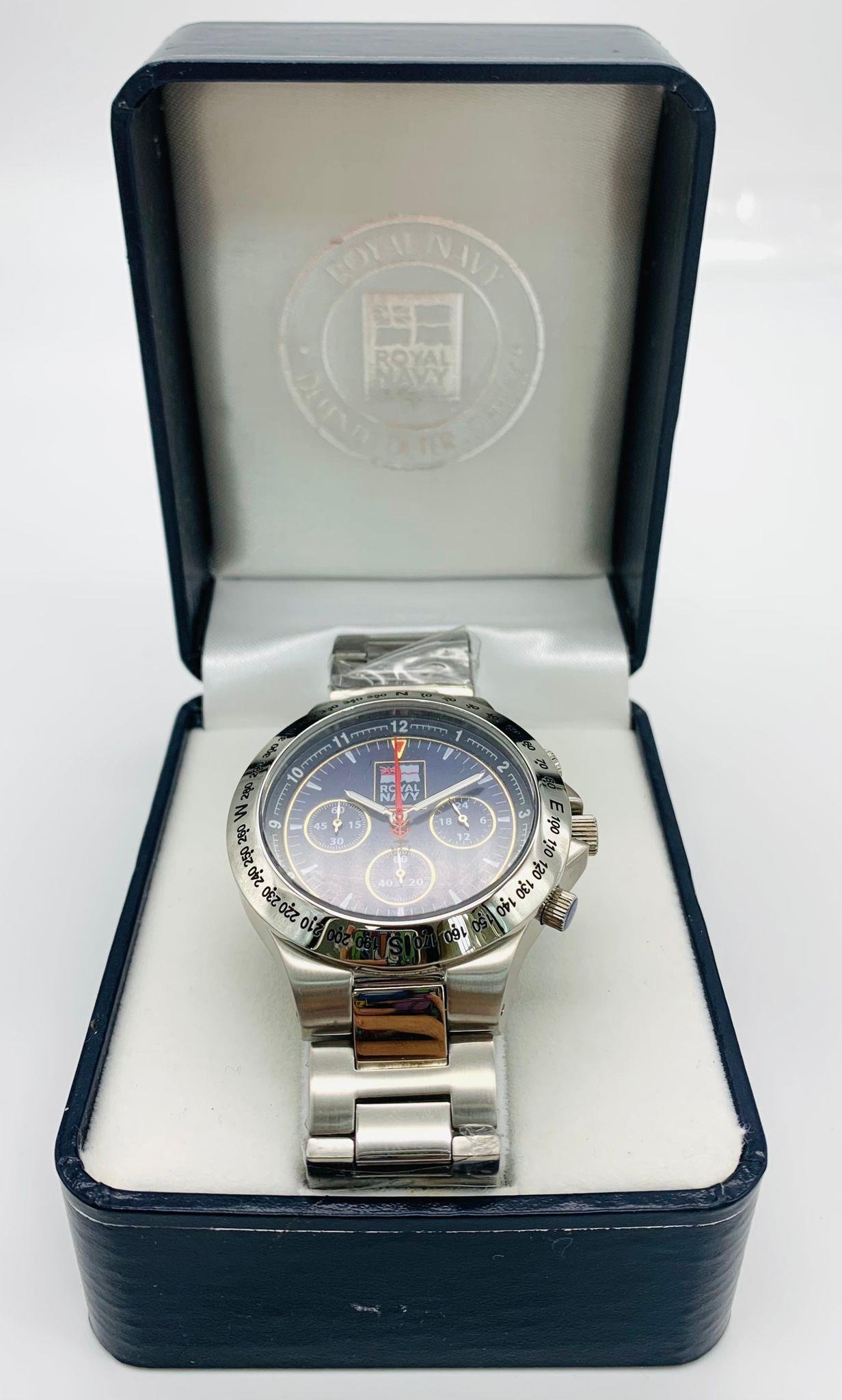 Unworn Limited Edition ‘Sovereign on the Seas’ Royal Navy Chronograph Watch, still in Original Box - Image 2 of 12
