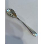 Antique SILVER Condiment/mustard Spoon having clear hallmark for Joseph Rodgers, Sheffield, 1906.