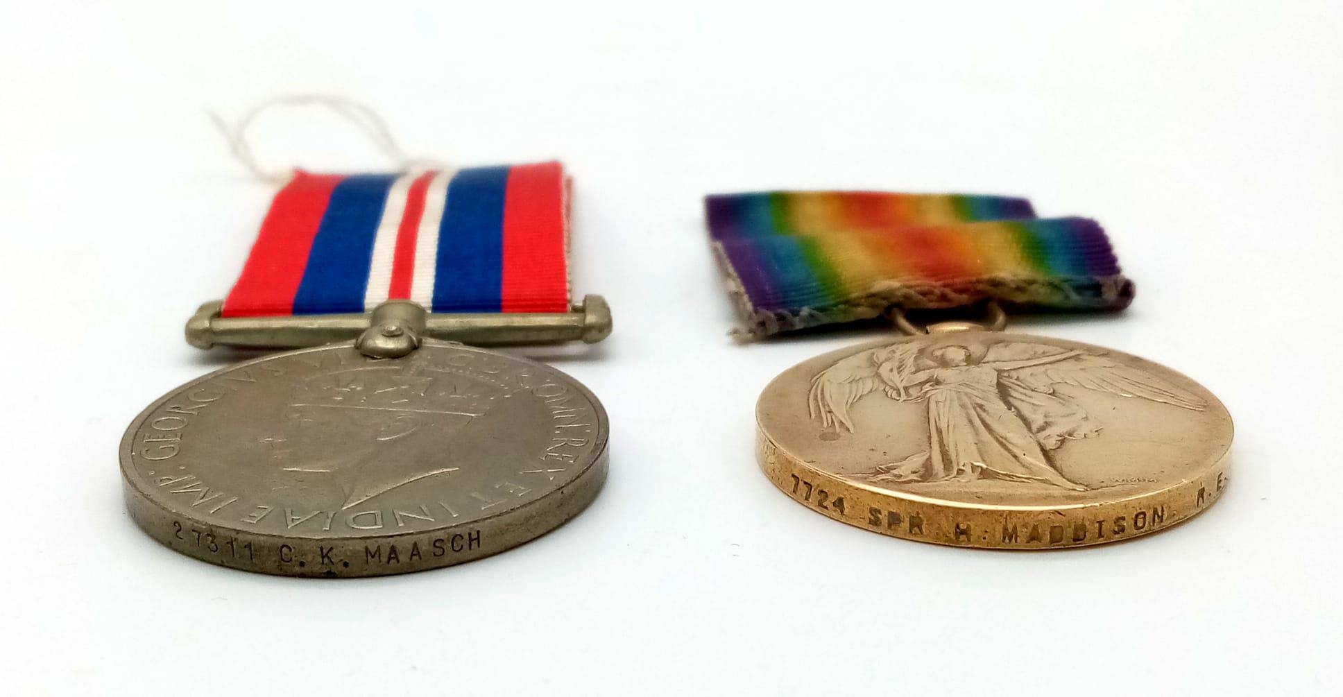 A Selection of 3 Medals with Ribbons. Queen Victoria 1897 Jubilee Bronze Medal. British Empire WW1 - Image 3 of 3