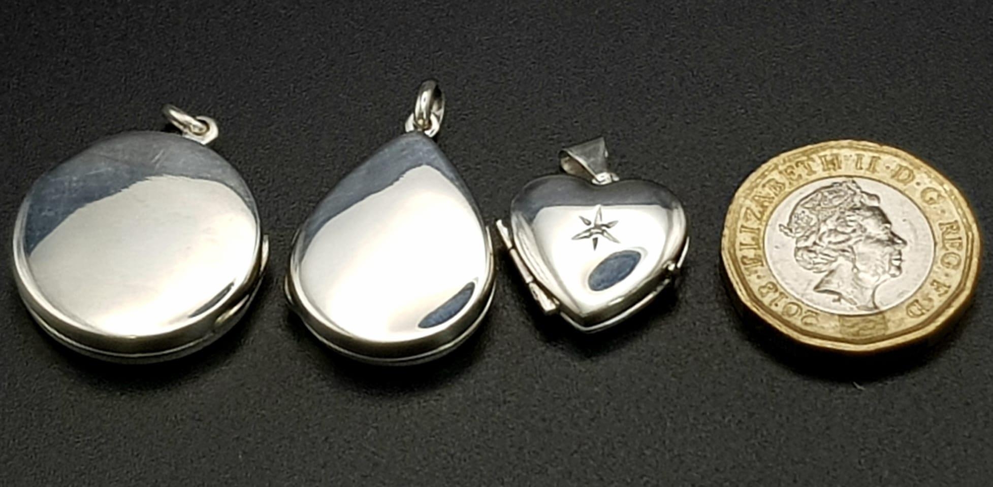 3 X STERLING SILVER LOCKETS 11.2G - Image 3 of 3