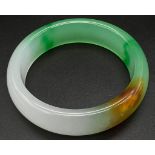 A Beautiful Translucent Chinese Jade Bangle. 64mm inner diameter.