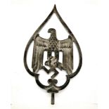 3rd Reich Wehrmacht Banner Flag Pole Top.