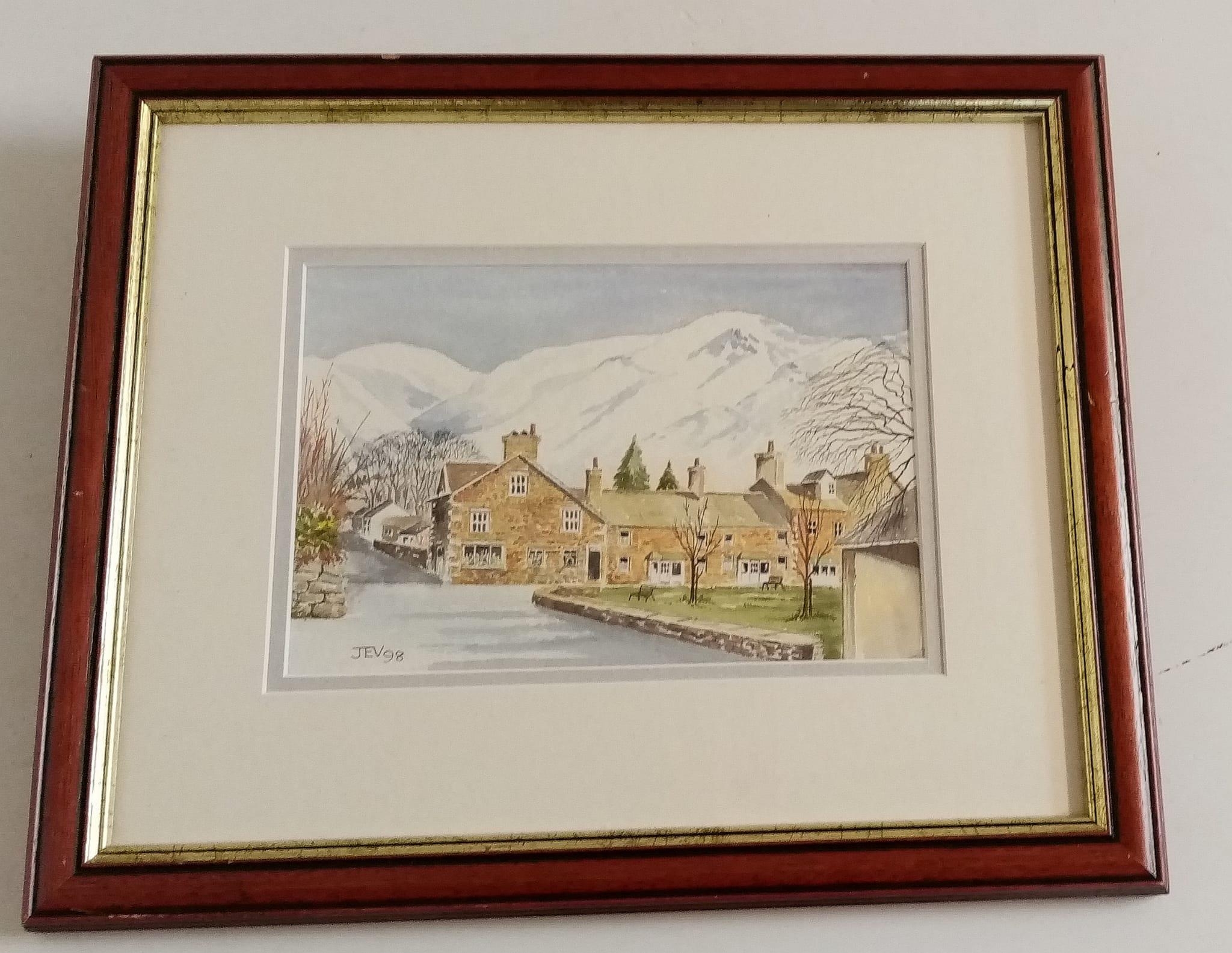JE Vickers framed PAINTING of the quaint village of Tarleton. Frame size 43 x 35cm. - Image 2 of 5