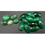 82.40 Ct Faceted Emerald. 11 Pcs in Total.