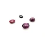 A Parcel of 4 Star Ruby Cabochons 44.03 Total Carats. No certificate so a/f.
