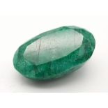 99.66 Ct Green Natural Large Emerald in Oval Shape. Comes with IGL&I Certificate.