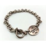 A Return to Tiffany and Co Albert Chain Bracelet. 20cm. 37g