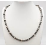 A Fantastic Heavy Silver Necklace with intracite design, 51cm in length. total weight 86.00grams