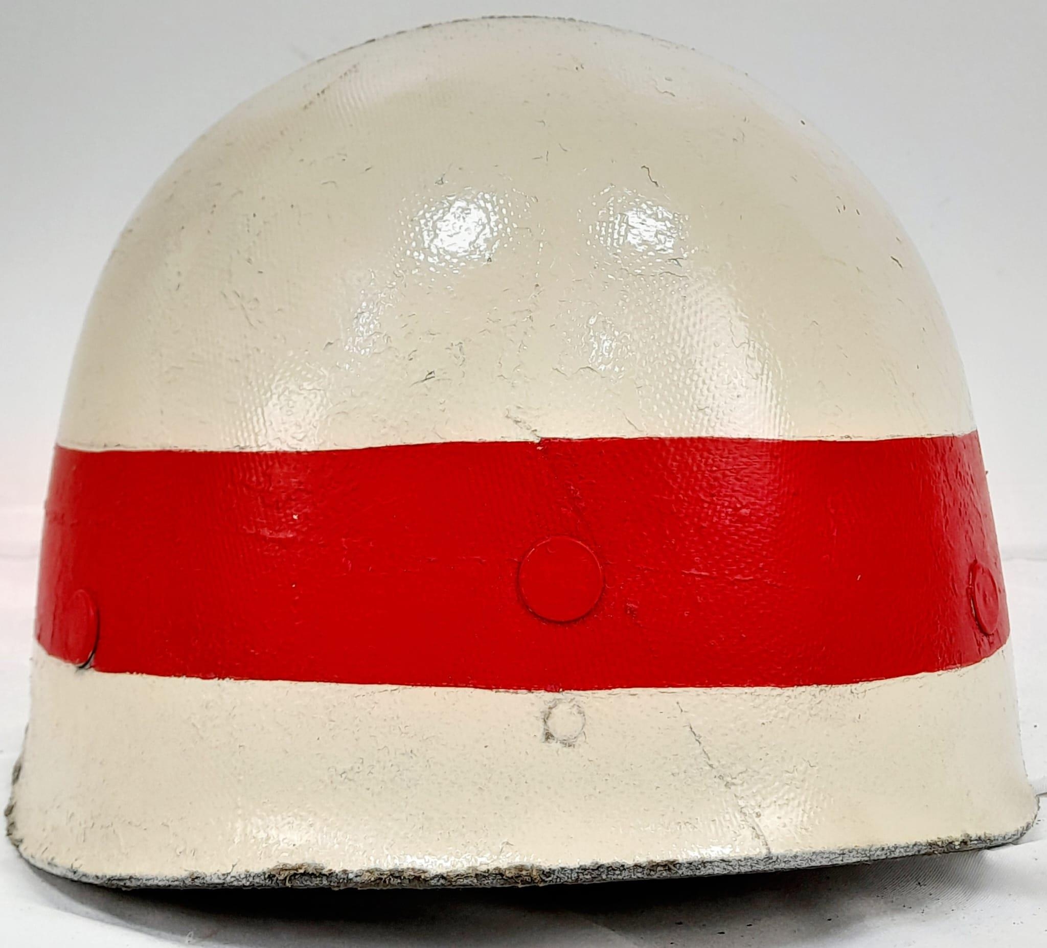 Vietnam War Era. US M1 Helmet liner used by the North Vietnamese Army Military Police. - Image 5 of 6