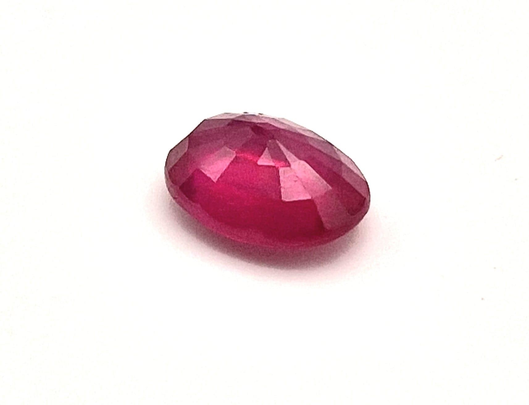 A 1.75ct Burmese Ruby. Oval cut.