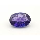 4.41ct Natural Tanzanite Oval Shaped with ITLGR Certification.