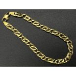 A Vintage 9K Yellow Gold Flat Double Curb Link Bracelet. 19cm. 5.48g.
