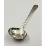 An Antique Georgian Silver Ladle. Rare makers mark of Thomas Wilkes Barker, Hatton Garden, London,