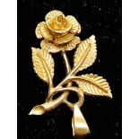 9K YELLOW GOLD FLOWER PENDANT. WEIGHS 1.9G