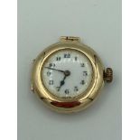 Vintage hallmarked 9 carat GOLD ladies POCKET WATCH. Swiss made, manual winding with exceptional