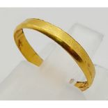 A Delicate 22k Yellow Gold Band Ring. Size J. 0.78g.