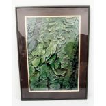 An Original Sheila Mayer Pastel Painting - Chestnut Bark. In frame - 61 x 47cm