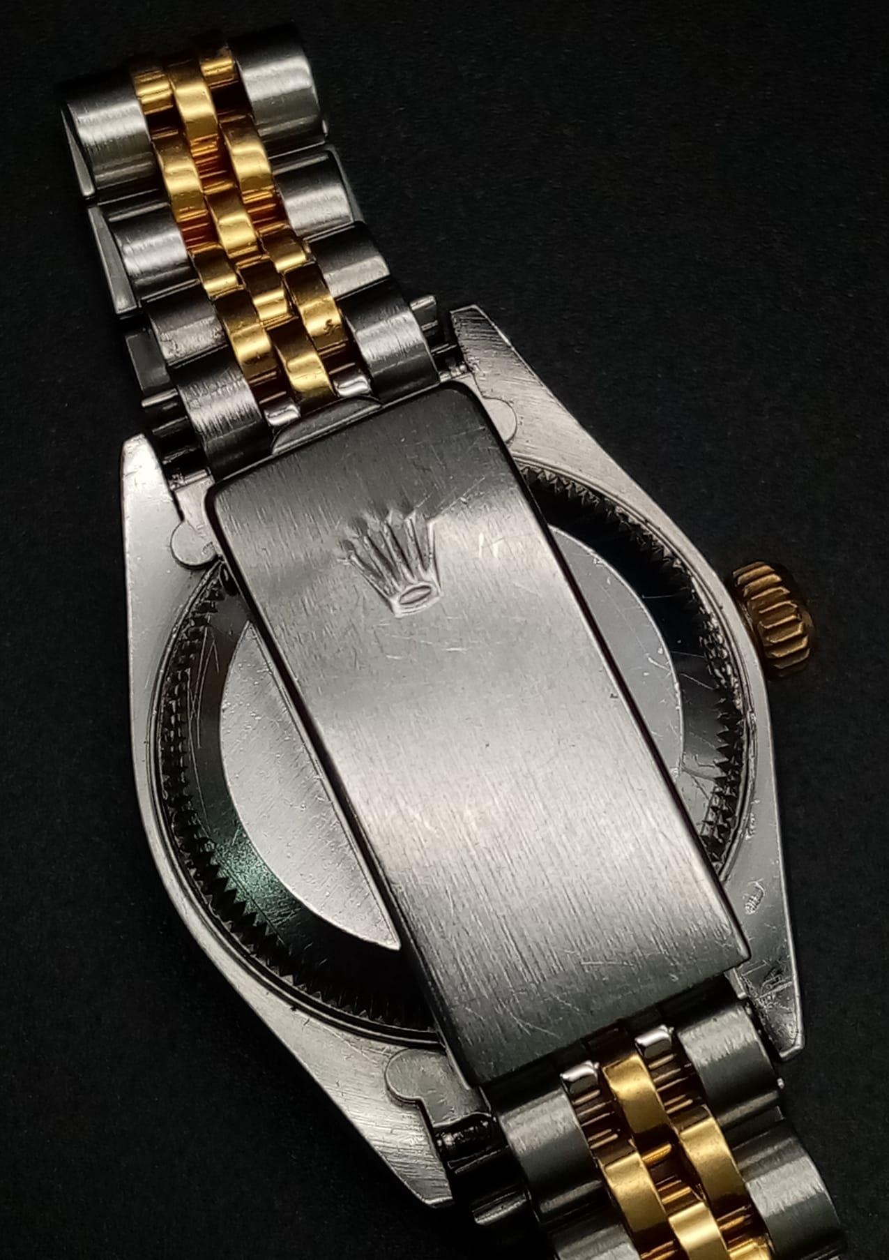 A Rolex Oyster Perpetual Datejust Ladies Watch. Bi-metal strap and case - 26mm. Gold tone dial - Image 7 of 13