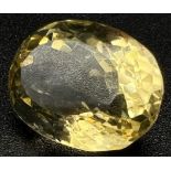 9.05 Ct Natural Citrine. Yellow. Oval Cut. Comes with GLI .