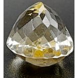 A 10.85 Ct Faceted Citrine Gemstone. Oval Shape. GLI Certified.