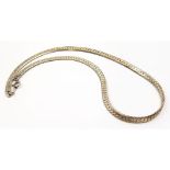 A silver chain, Length: 45 cm, weight: 23.62 g.