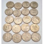 Six 1970s Kennedy USA Half Dollar Coins. P,D mint.