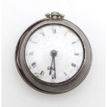 POCKET WATCH ENGRAVED GEORGE SWINE 1865 PLUS THE POCKET WATCH PROTECTIVE HOLDER ENGRAVED BAVARIA