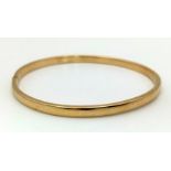 A Vintage 9K Yellow Gold Bangle. Clip-open design. 6cm inner diameter. 5.17g