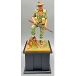 A Danbury Mint - The Jungle Raider! A hand-painted sculpture of a Chindit soldier in the jungles