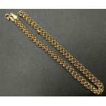 A 9K Yellow Gold Small Oval Link Necklace. 40cm. 2.44g